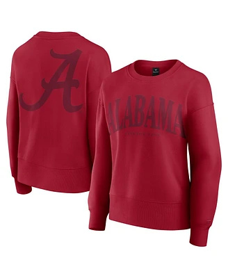 Fanatics Women's Crimson Alabama Tide Supersoft Flow Fleece Pullover Sweatshirt