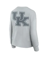 Fanatics Women's Gray Kentucky Wildcats Supersoft Flow Fleece Pullover Sweatshirt