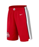 Nike Men's Scarlet Ohio State Buckeyes Road Replica Performance Basketball Shorts