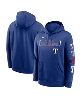 Nike Men's Royal Texas Rangers Club Stack Pullover Hoodie