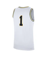 Jordan Men's White Michigan Wolverines Home Replica Basketball Jersey