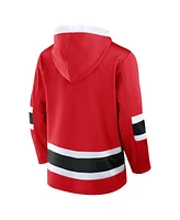 Fanatics Men's Red New Jersey Devils Inside Line Fleece Pullover Hoodie