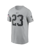 Nike Men's Christian McCaffrey Gray San Francisco 49ers 2024 Salute To Service Name Number T-Shirt