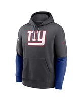 Nike Men's Anthracite New York Giants 2024 Sideline Club Pullover Hoodie