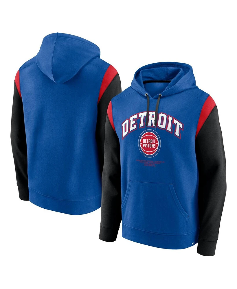 Fanatics Men's Blue Detroit Pistons Scorer Pullover Hoodie