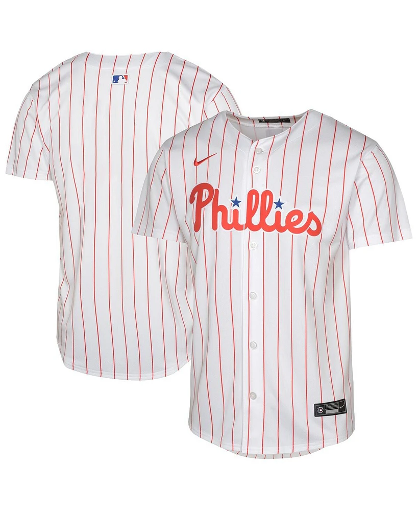 Nike Big Boys and Girls White Philadelphia Phillies Home Blank Limited Jersey