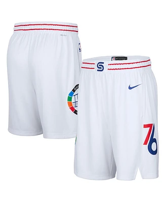 Nike Men's White Philadelphia 76ers 2024/25 City Edition Swingman Shorts