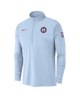 Nike Men's Light Blue Washington Wizards 2024/25 City Edition Authentic Coaches Performance Half-Zip Top