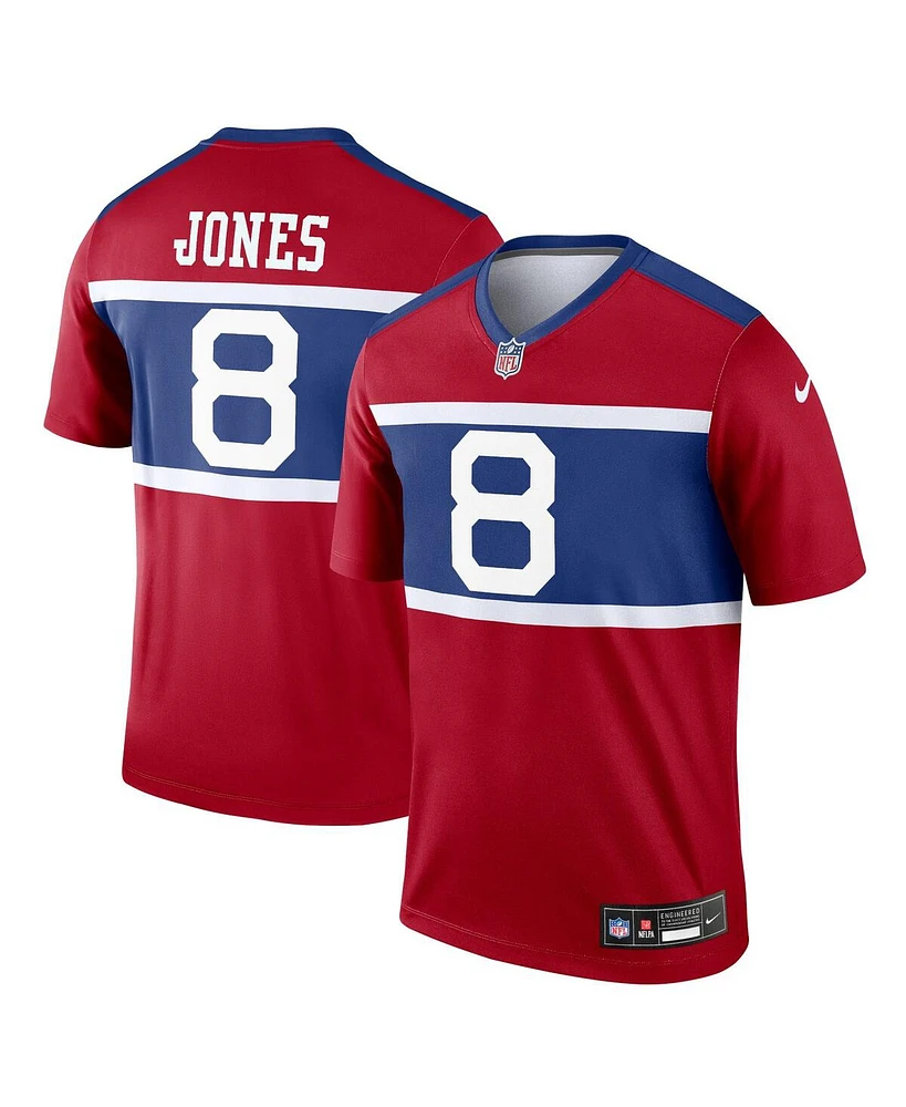 Nike Men's Daniel Jones Red New York Giants Alternate Legend Player Performance Top