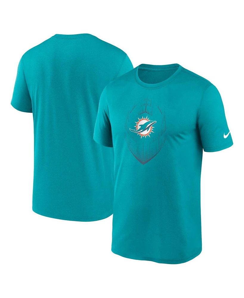 Nike Men's Aqua Miami Dolphins Primetime Legend Icon Performance T-Shirt