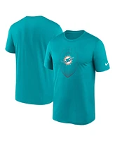 Nike Men's Aqua Miami Dolphins Primetime Legend Icon Performance T-Shirt