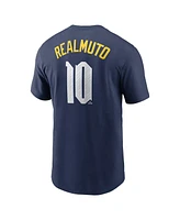 Nike Men's J.t. Realmuto Navy Philadelphia Phillies 2024 City Connect Fuse Player Name Number T-Shirt