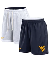 Nike Men's White/Navy West Virginia Mountaineers Primetime Reversible Performance Shorts