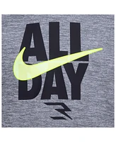 Nike 3BRAND by Russell Wilson Big Boys and Girls Gray All Day Performance Raglan Pullover Hoodie