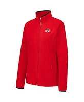 Columbia Women's Scarlet Ohio State Buckeyes Give Go Ii Fleece Full-Zip Jacket