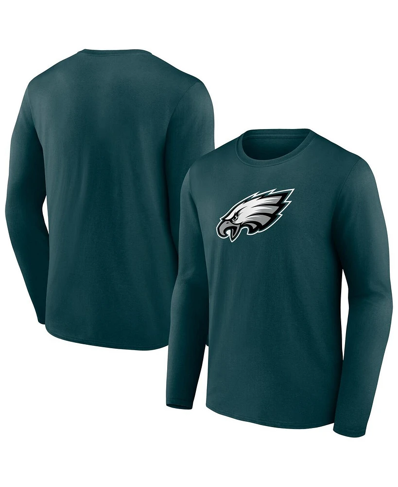 Fanatics Men's Midnight Green Philadelphia Eagles Primary Logo Long Sleeve T-Shirt