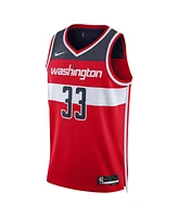 Nike Men's and Women's Kyle Kuzma Red Washington Wizards Swingman Jersey - Icon Edition