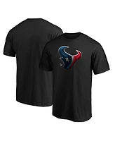 Fanatics Men's Black Houston Texans Midnight Mascot Team Logo T-Shirt