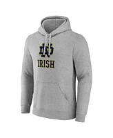 Fanatics Men's Gray Notre Dame Fighting Irish Fleece Pullover Hoodie