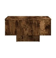 vidaXL Coffee Table Smoked Oak 23.6"x23.6"x12.4" Engineered Wood