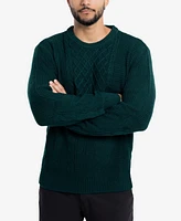 X-Ray Men's Crewneck Mixed Texture Sweater