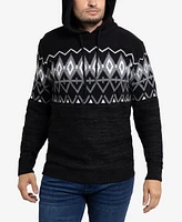 X-Ray Men's Color Blocked Pattern Hooded Sweater