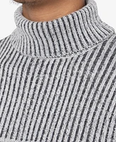 X-Ray Men's Ribbed Pattern Turtleneck Sweater