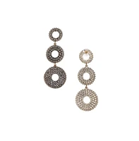 Sohi Intricate Circular Long Drop Earrings