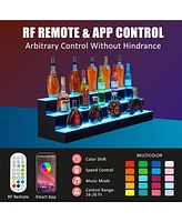 gaomon 40-Inch Acrylic Led Wine Cabinet - Remote Control, App-Controlled Display, Modern Design, Home Bar Accessory, and Party Wine Display