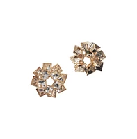 Sohi Crystal Spiral Stud Earrings