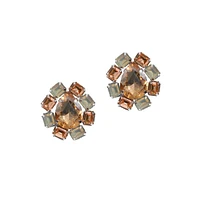 Sohi Crystal Pear Stud Earrings