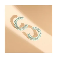 Sohi Crystal Bar Hoop Earrings