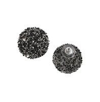 Sohi Embellished Cluster Circular Stud Earrings