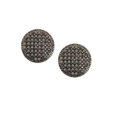 Sohi Maxi Intricate Circular Stud Earrings