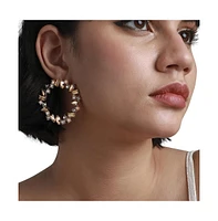 Sohi Crystal Hoop Earrings