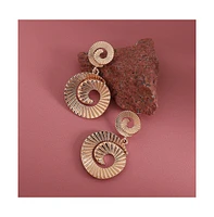 Sohi Metallic Swirl Drop Earrings