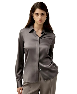 Lilysilk Women's Elegant Silhouette Silk Shirt