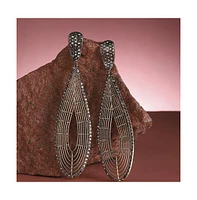 Sohi Maxi Lined Teardrop Drop Earrings