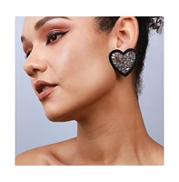 Heart Shaped Stud Earrings