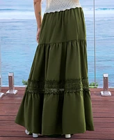 Cupshe Women's Boho Ruffled Hem Maxi Skirt