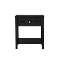 Slickblue Nightstand with Drawer and Shelf for Stylish Bedroom Storage