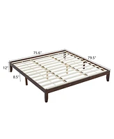 Slickblue Wooden Bed Frame for Bedroom with Sturdy Construction and Stylish Design