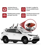 Yakima JayHook J-Cradle Rooftop 1 Kayak Mount, Roof Rack w/Padding & Tie Downs