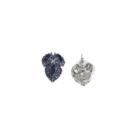 Sohi Crystal Leaf Stud Earrings