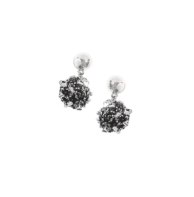 Sohi Embellished Cluster Drop Earrings