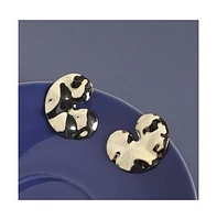 Sohi Textured Heart Stud Earrings