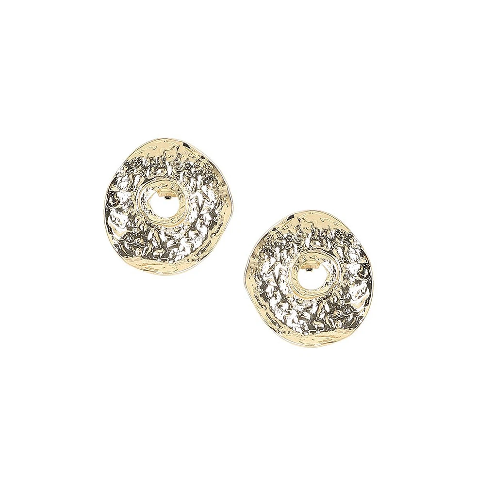 Dented Halo Stud Earrings