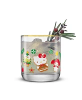 JoyJolt Hello Kitty and Friends Gingerbread Pals Short Glasses, Set of 4