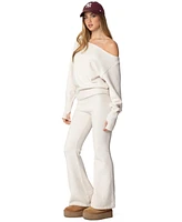 Edikted Women's Plush Flared Pants