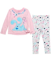 Blue's Clues & You! Girls Pullover Long Sleeve Graphic T-Shirt & Leggings Set